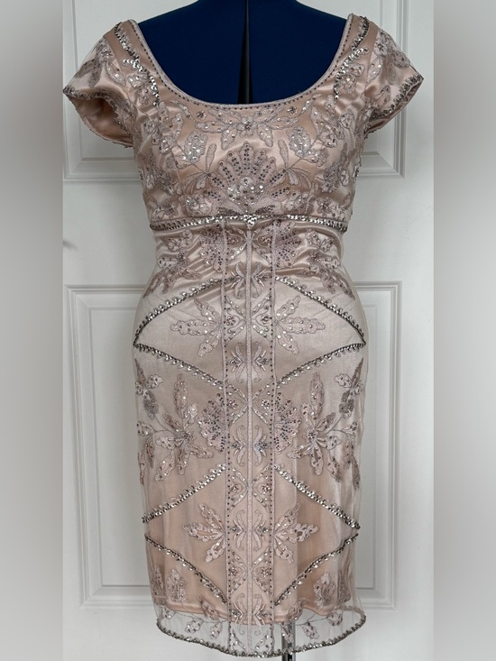 Sue Wong Dresses & Skirts - Sue Wong champagne beaded cocktail dress, size 6 ✨